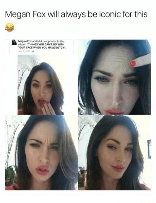 Megan Fox will always be iconic for this 😂 Megan Fox added 4 new photos to the album: 