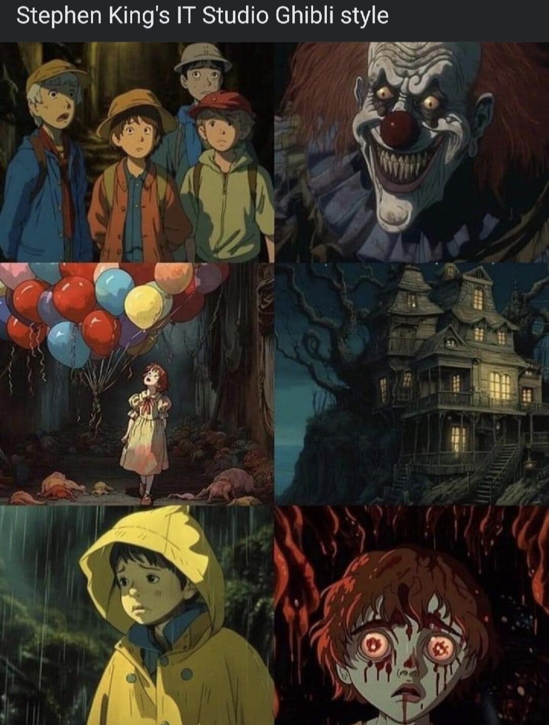 Stephen Kings IT Studio Ghibli style