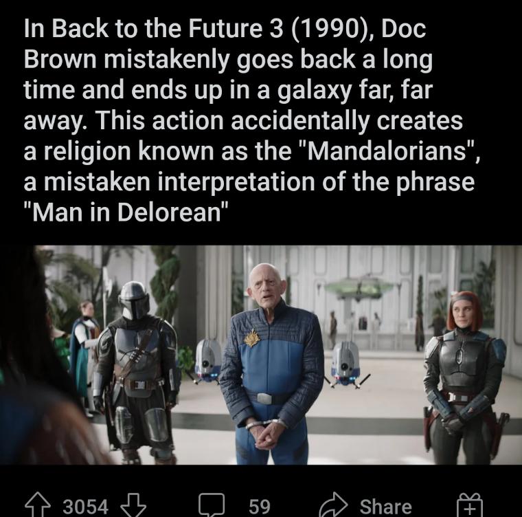 In Back to the Future 3 1990 Doc Brown mistakenly goes back a long time and ends up in a galaxy far far ENEVALIEEM T EV N E R EETES EXC LG R R VET T BT ET ERUB ELERRRIE I EL T R R GRS Man in Delorean