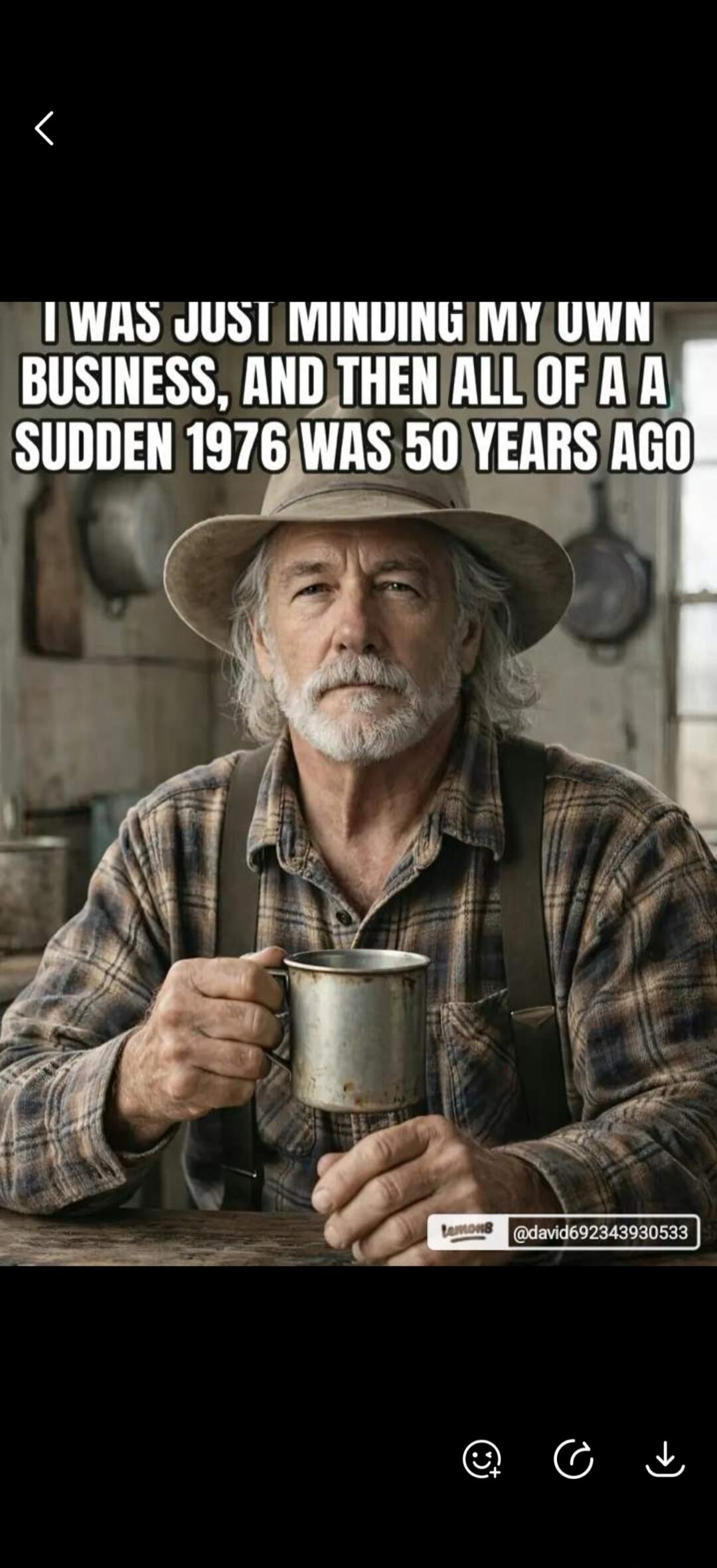 I WAS JUST MINDING MY OWN BUSINESS, AND THEN ALL OF A SUDDEN 1976 WAS 50 YEARS AGO