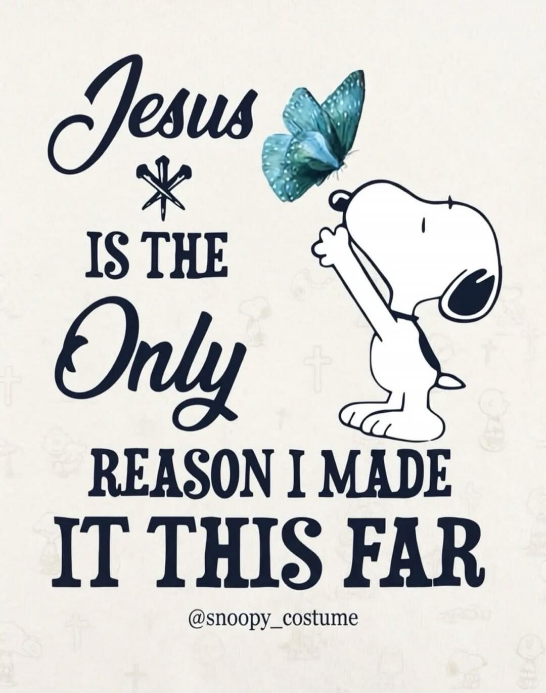Jesus IS THE Only REASON I MADE IT THIS FAR @snoopy_costume