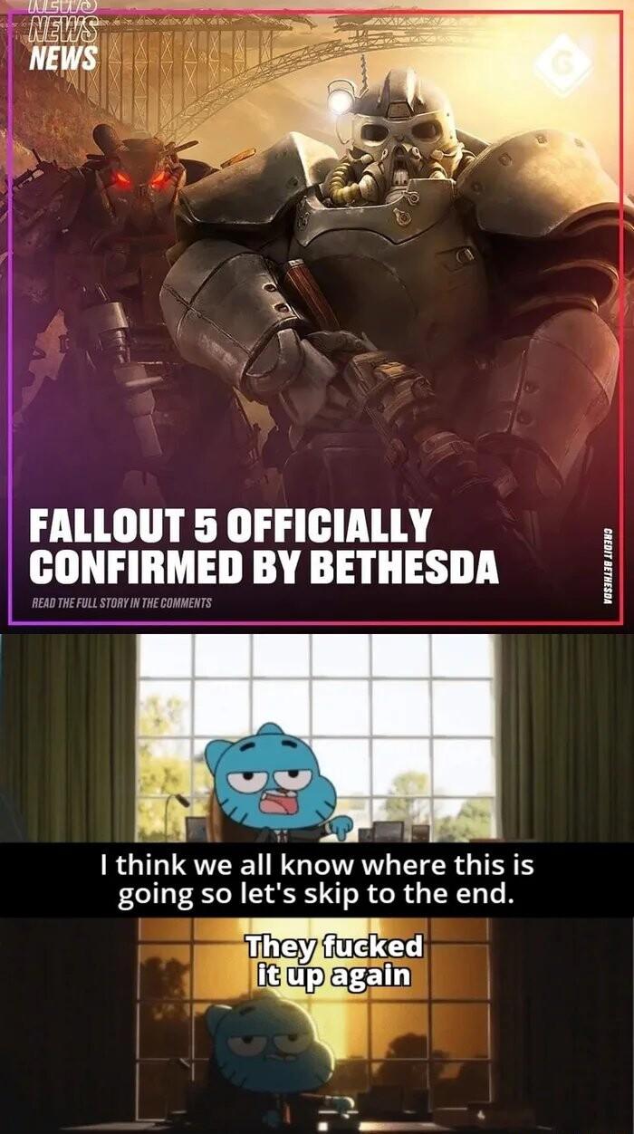 FALLOUT 5 OFFICIALLY CONFIRMED BY BETHESDA 4 E RO U NG VA TR G TR going so lets skip to the end