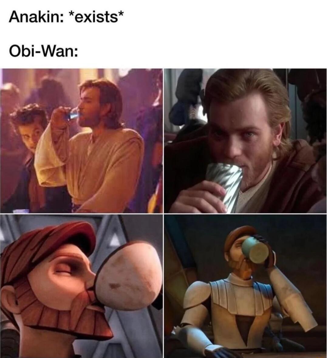 Anakin exists Obi Wan