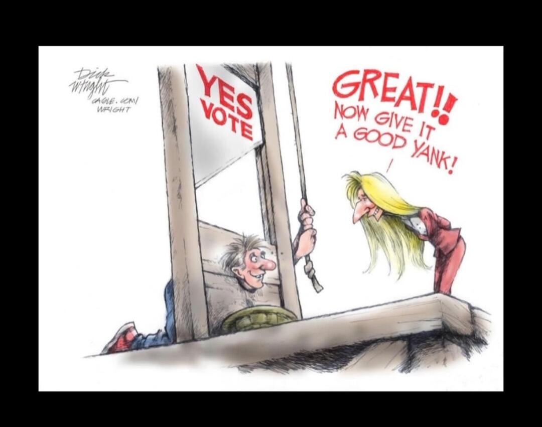 Dick Wright CAGLE.COM/WRIGHT YES VOTE GREAT!! NOW GIVE IT A GOOD YANK!