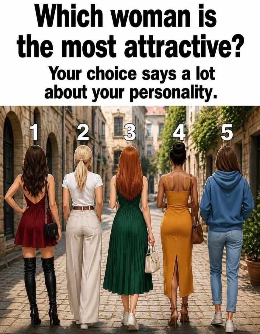 Which woman is the most attractive? Your choice says a lot about your personality.