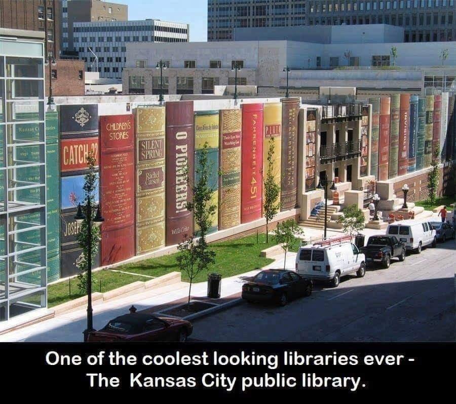 LLOLLLLE LS LA One of the coolest looking libraries ever The Kansas City public library