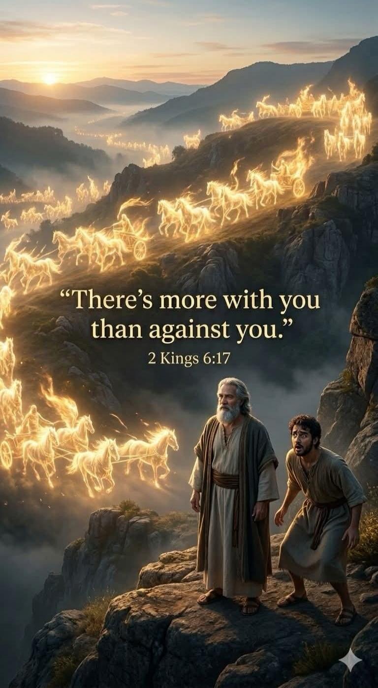 There's more with you than against you. 2 Kings 6:17