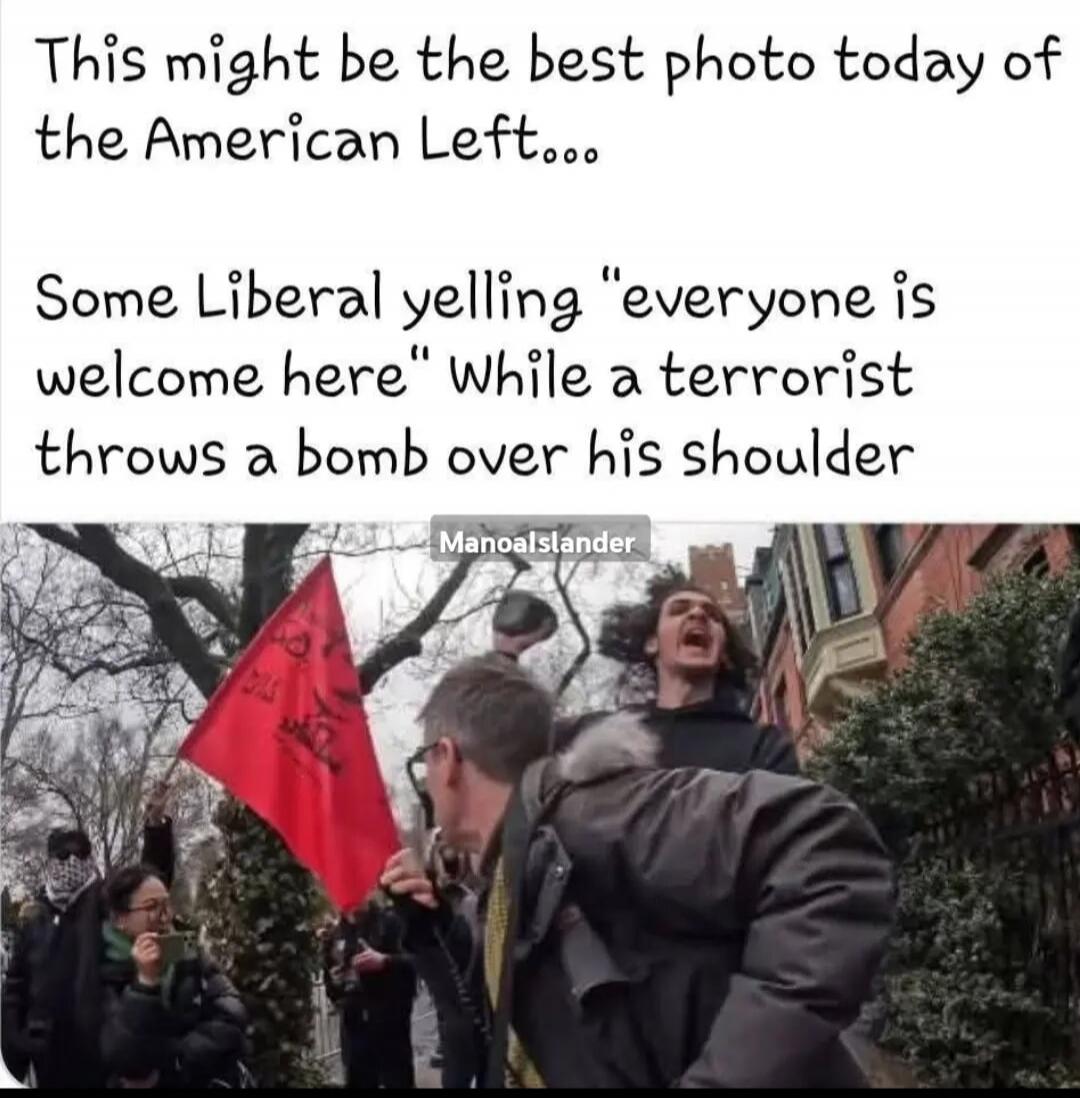 This might be the best photo today of the American Left...
Some Liberal yelling 