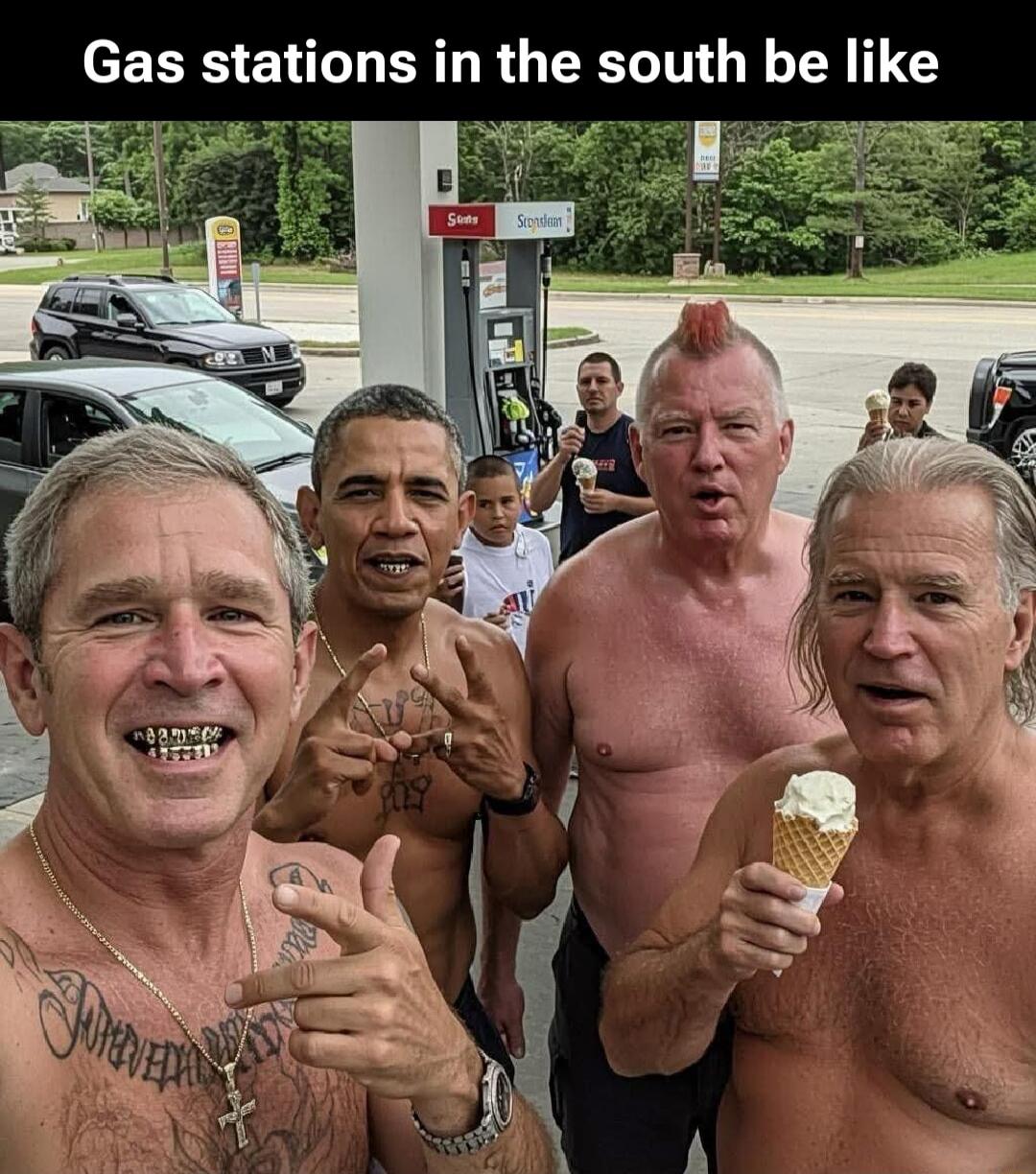 Gas stations in the south be like