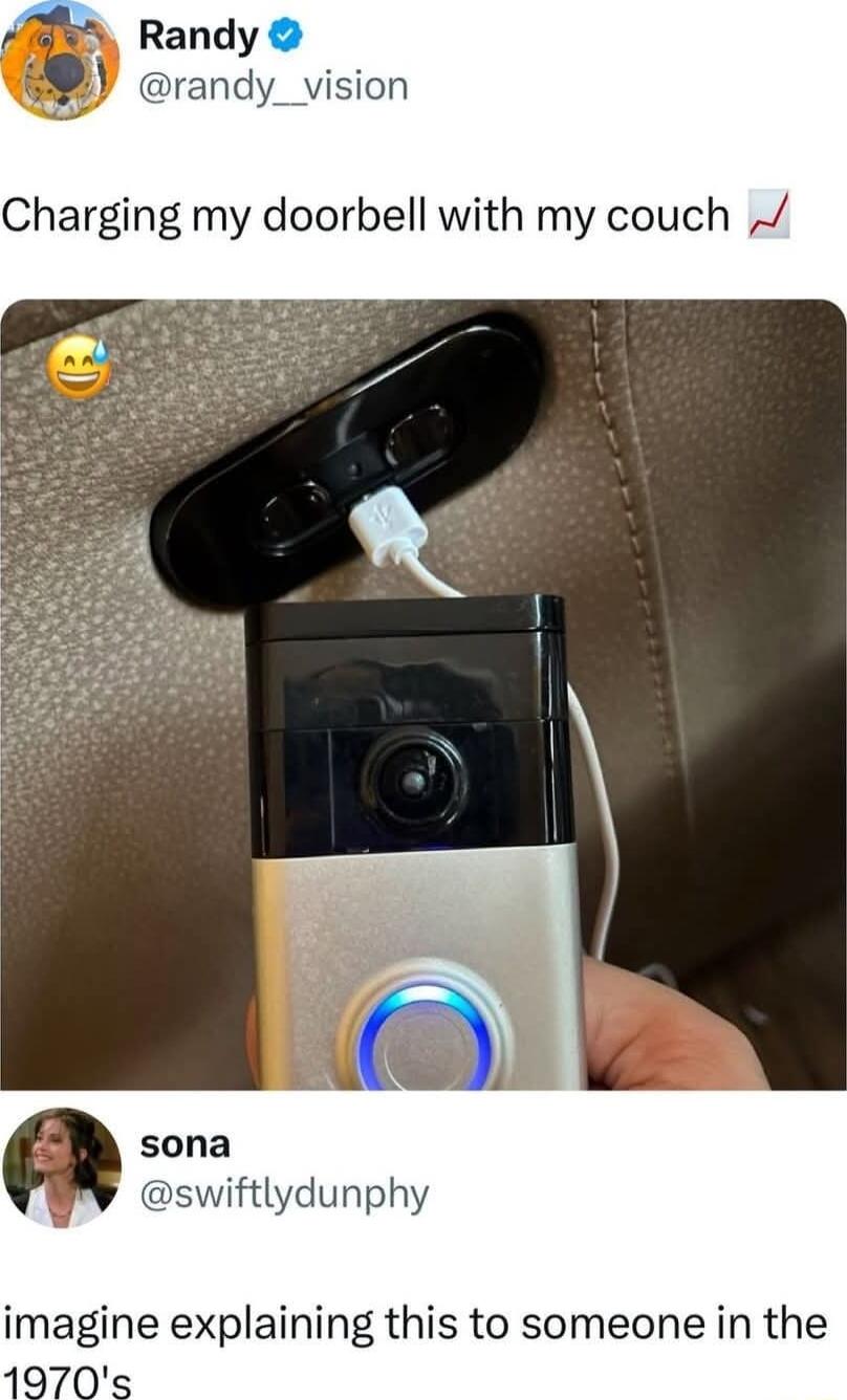 Randy randy_vision ing my doorbell with my couch hy imagine explaining this to someone in the