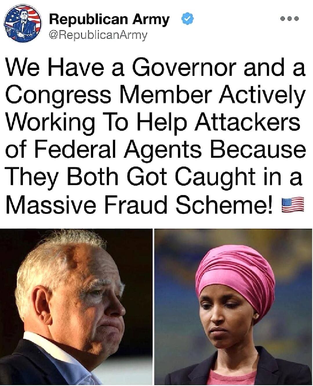 We Have a Governor and a Congress Member Actively Working To Help Attackers of Federal Agents Because They Both Got Caught in a Massive Fraud Scheme!
