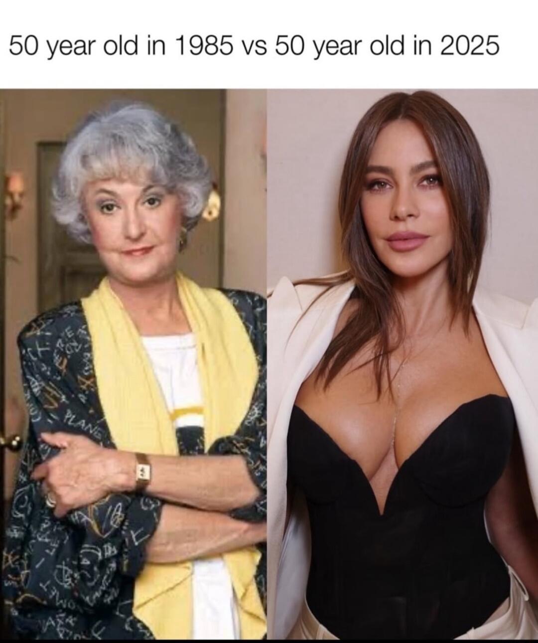 50 year old in 1985 vs 50 year old in 2025