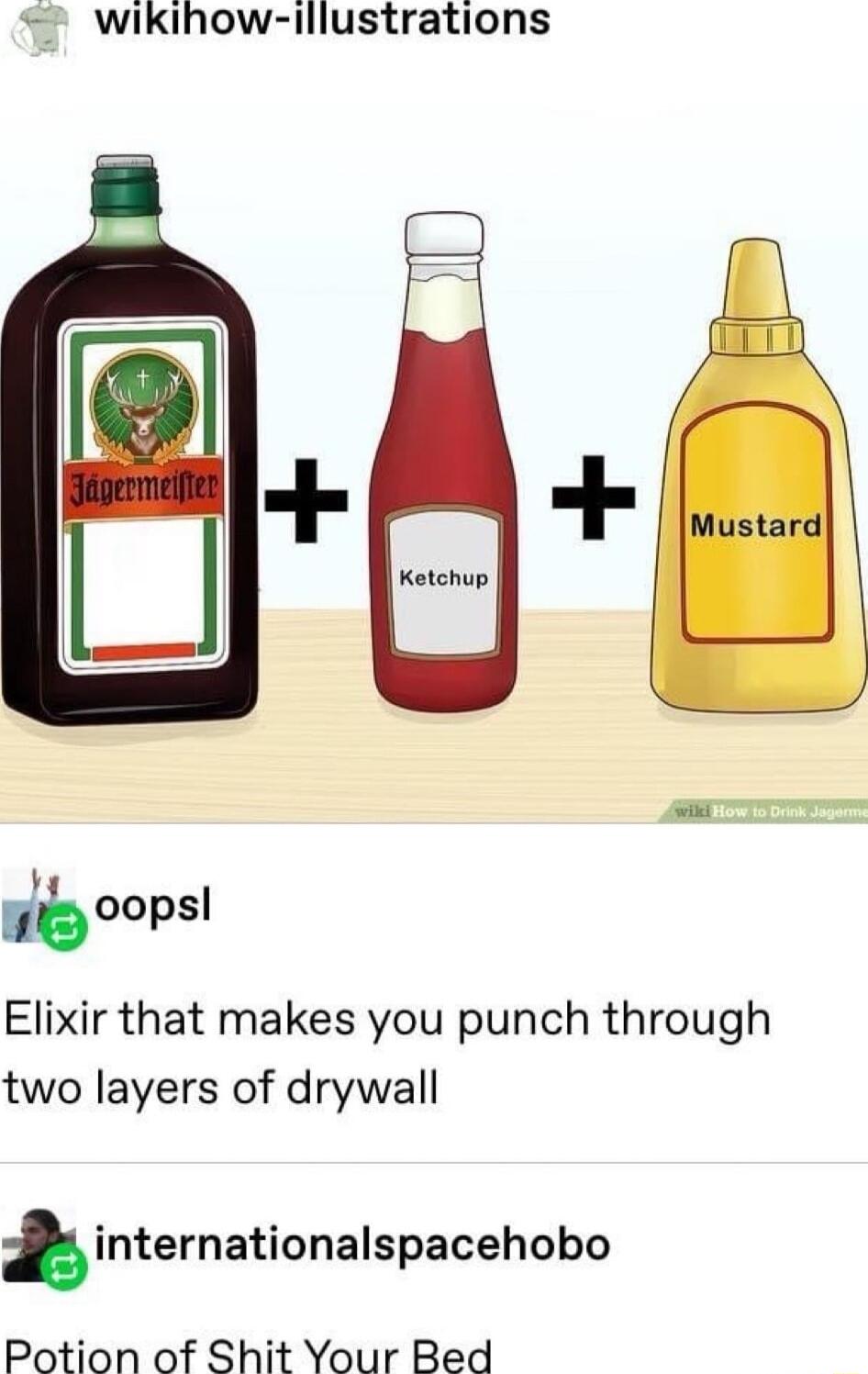 wikihow illustrations 9 oopsl Elixir that makes you punch through two layers of drywall internationalspacehobo Potion of Shit Your Bed