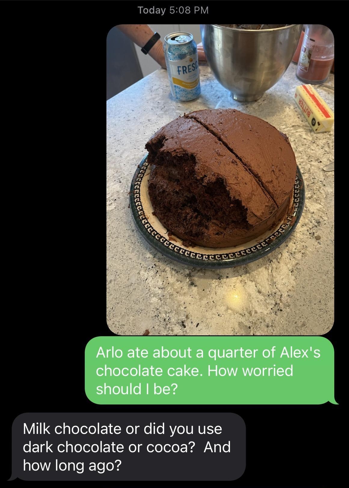 Today 508 PM VI gelalolotel ETENel dle s RYIVRVELY dark chocolate or cocoa And how long ago