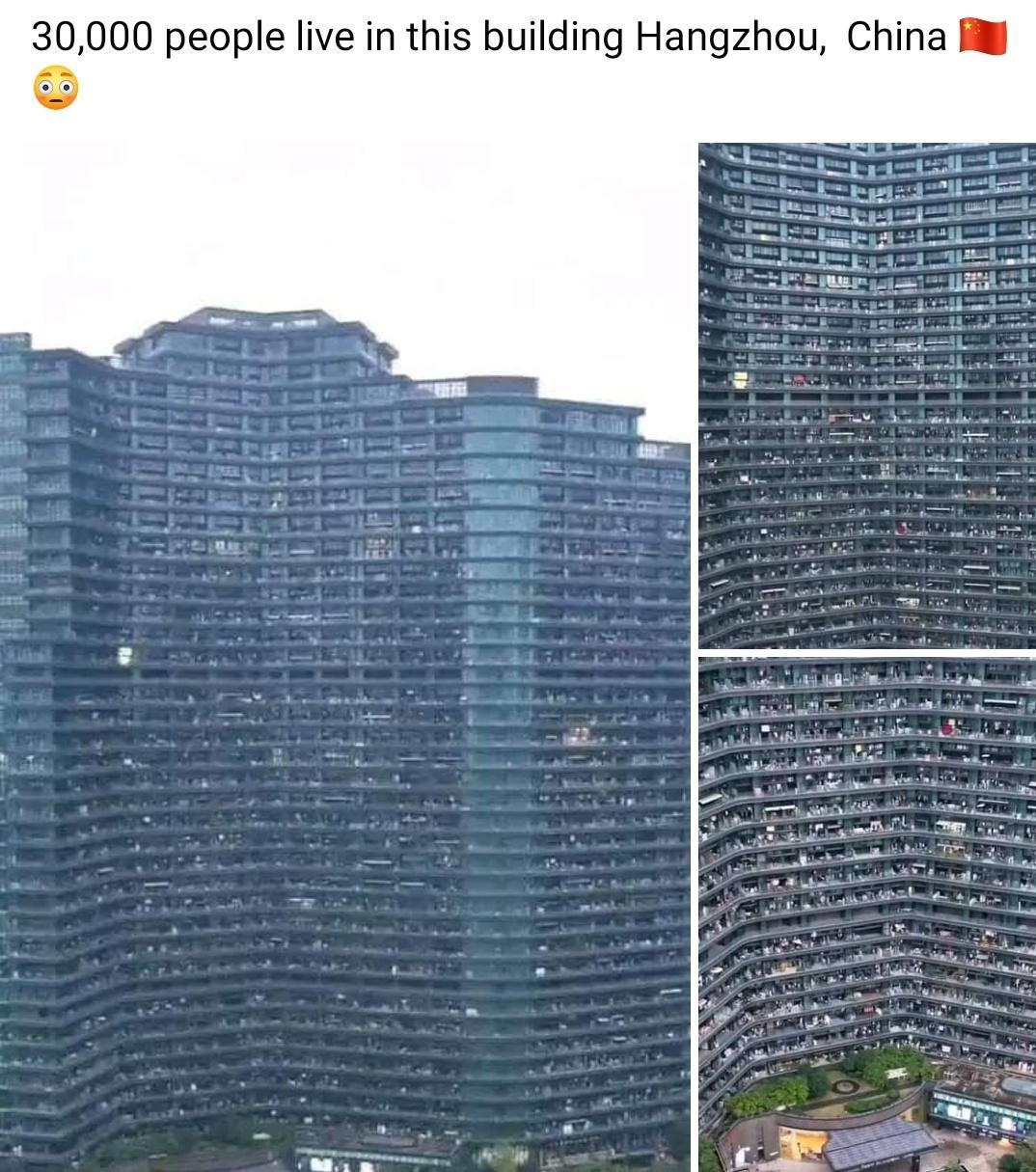 30000 people live in this building Hangzhou China il