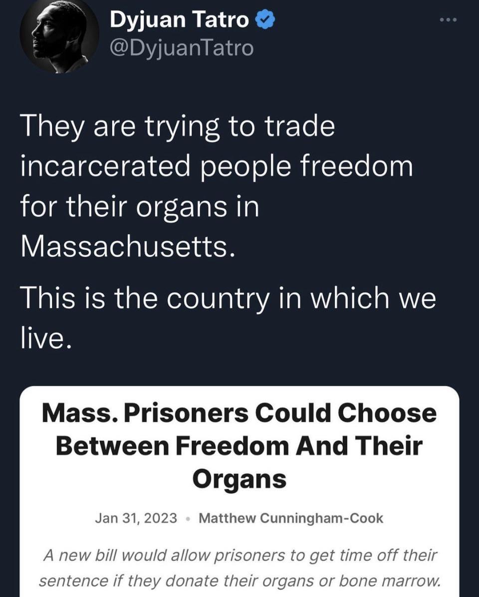 ol yjuan RE1 I VERIE They are trying to trade aeETeT e CTe WoTTof o RgTCTe o0y for their organs in ESEETA VT neH This is the country in which we live Mass Prisoners Could Choose Between Freedom And Their Organs Matth