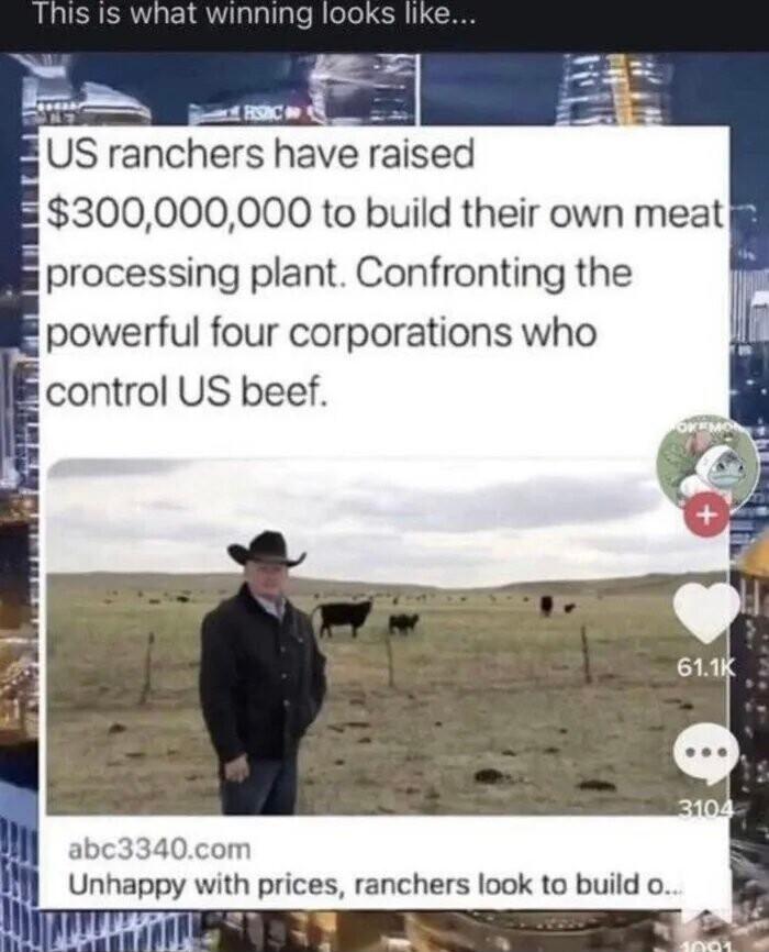 processing plant Confronting the powerful four corporations who control US beef abc3340com Unhappy with prices ranchers look to build o T TPREEE S P e
