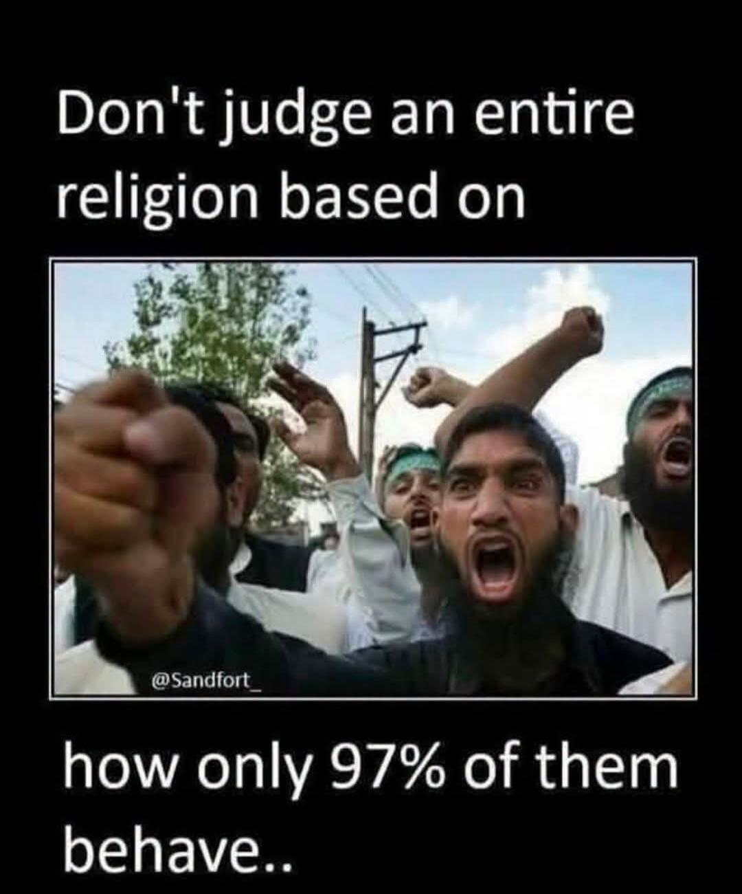 Don't judge an entire religion based on how only 97% of them behave.. @Sandfort_