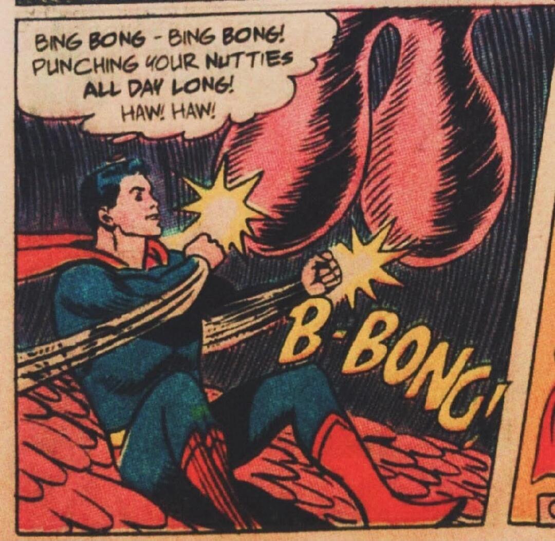 BING BONG - BING BONG! PUNCHING YOUR NUTTIES ALL DAY LONG! HAW! HAW! B-BONG!