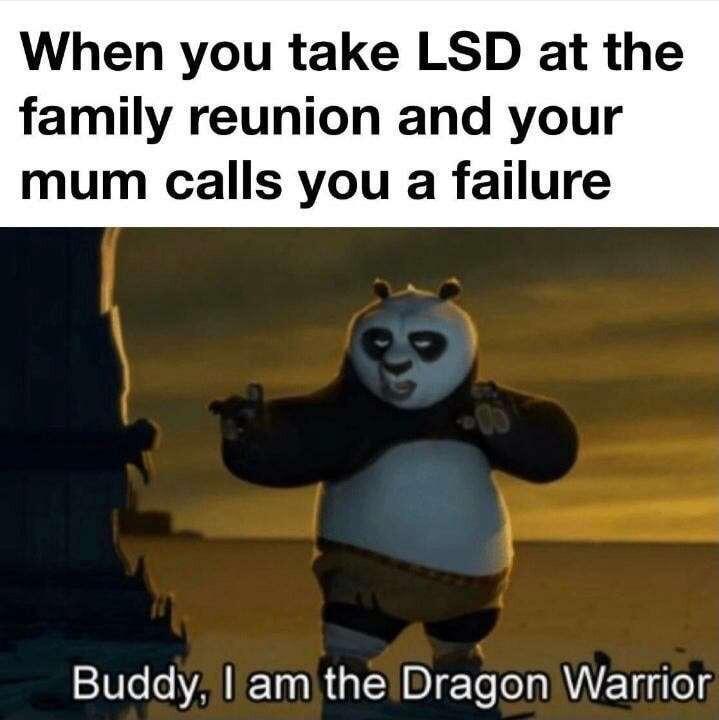 When you take LSD at the family reunion and your mum calls you a failure S 0e RET R TN DI Yoo g A T o1 8