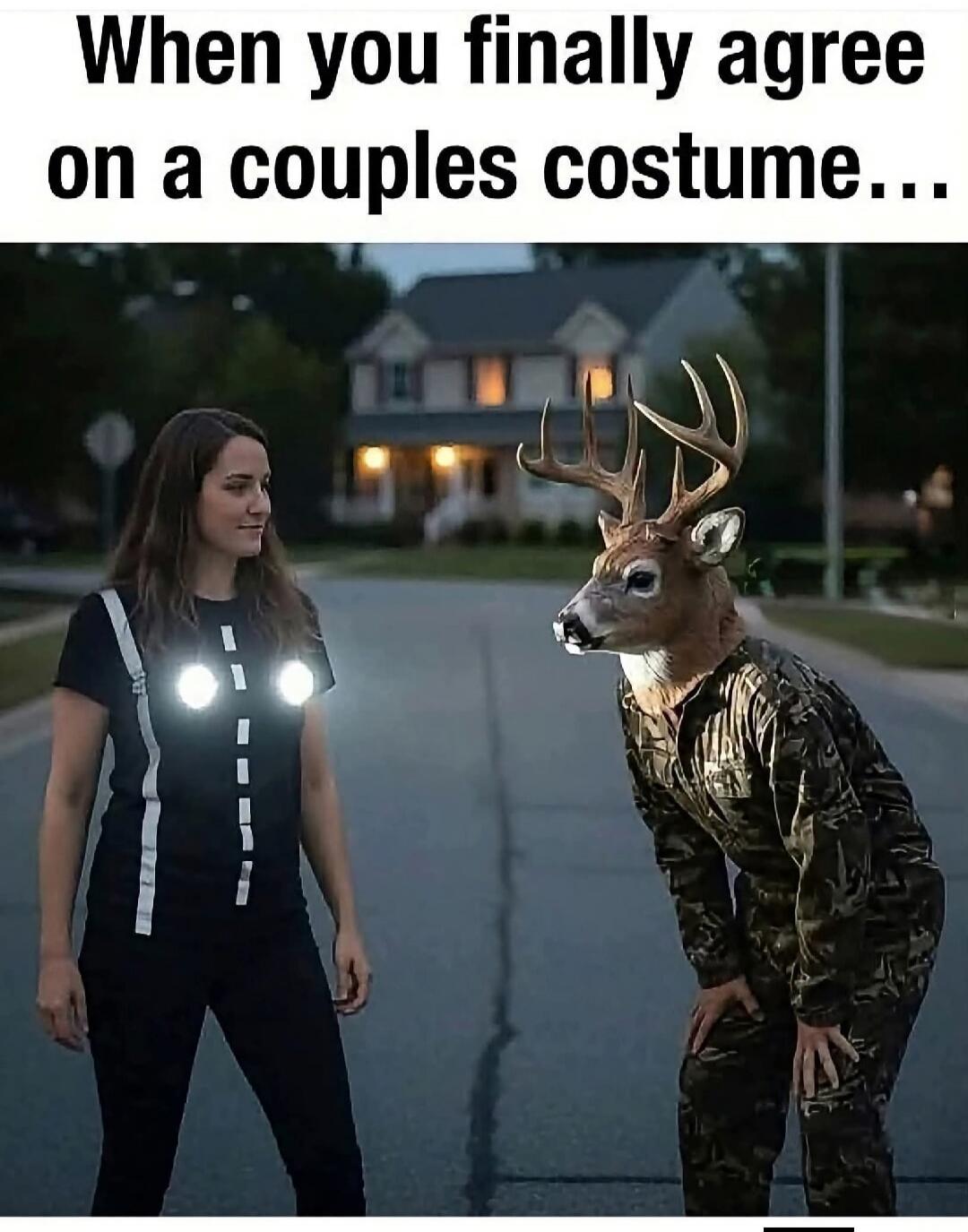 When you finally agree on a couples costume...