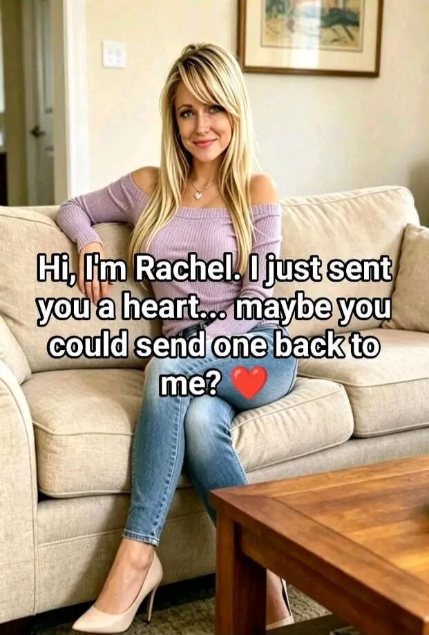 Hi, I'm Rachel. I just sent you a heart... maybe you could send one back to me? ❤️