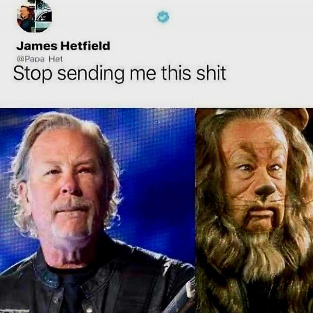 James Hetfield
Stop sending me this shit