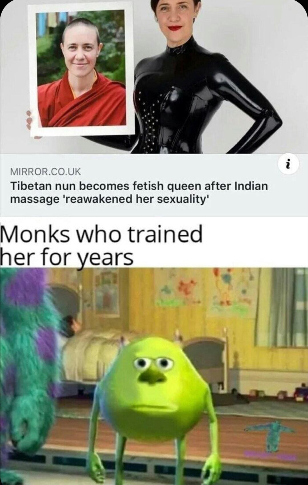 ORCOUK tan nun becomes fetish queen after Indian massage reawakened her sexuality Monks who trained
