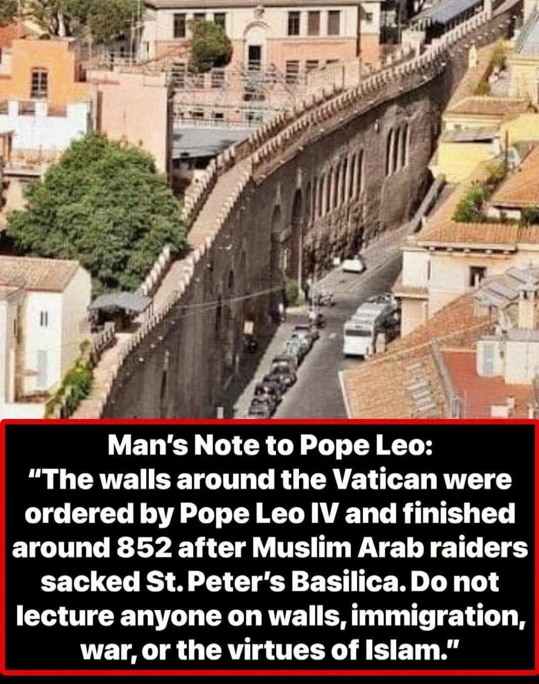 Man's Note to Pope Leo: 