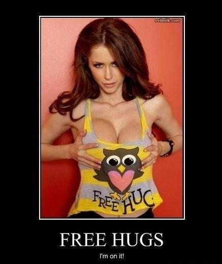 FREE HUGS fm on it