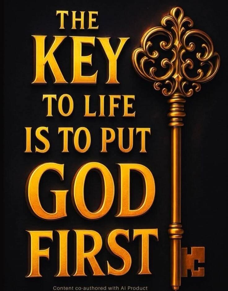 THE KEY TO LIFE IS TO PUT GOD FIRST