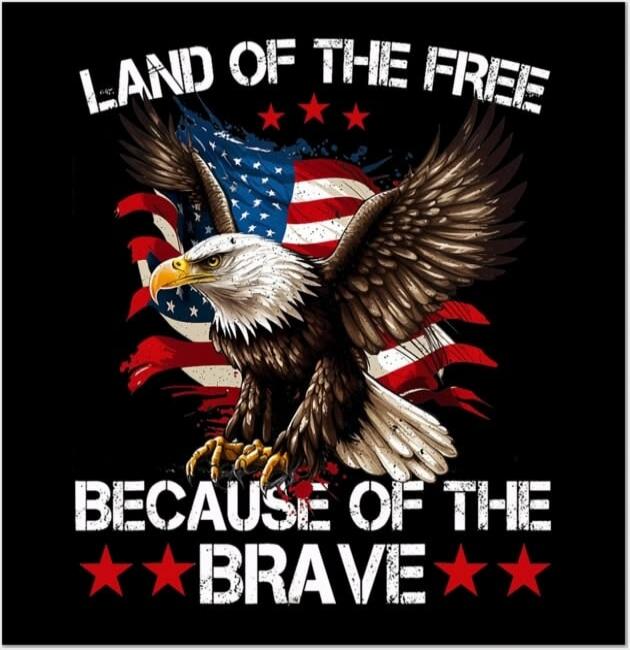 LAND OF THE FREE BECAUSE OF THE BRAVE