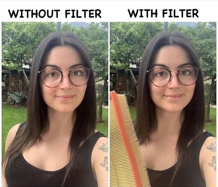 WITHOUT FILTER WITH FILTER
