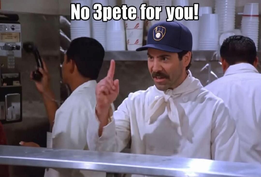 No 3pete for you!