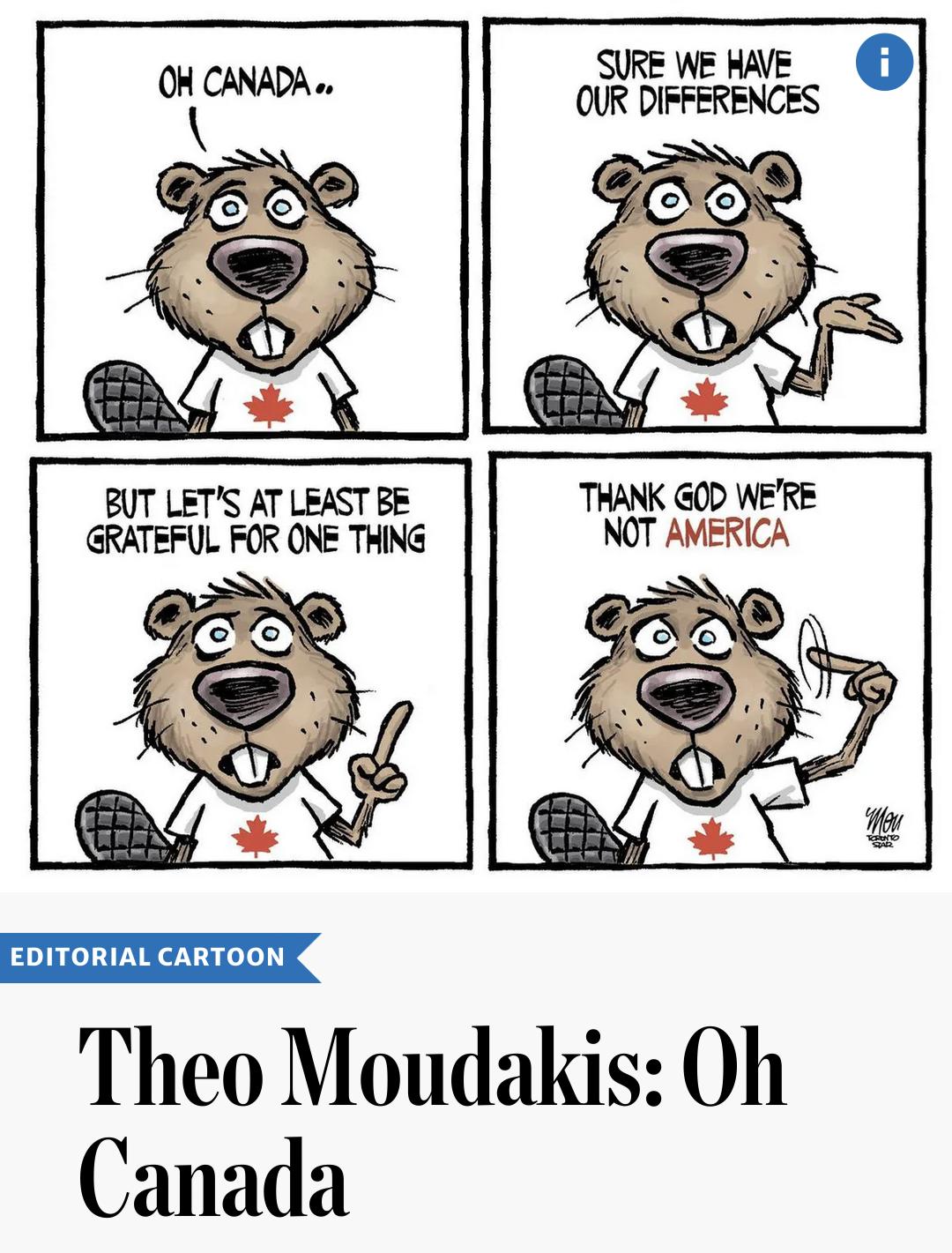 SURE WE HAVE OUR DIFFERENCES o EDITORIAL CARTOON Theo Moudakis Oh Canada