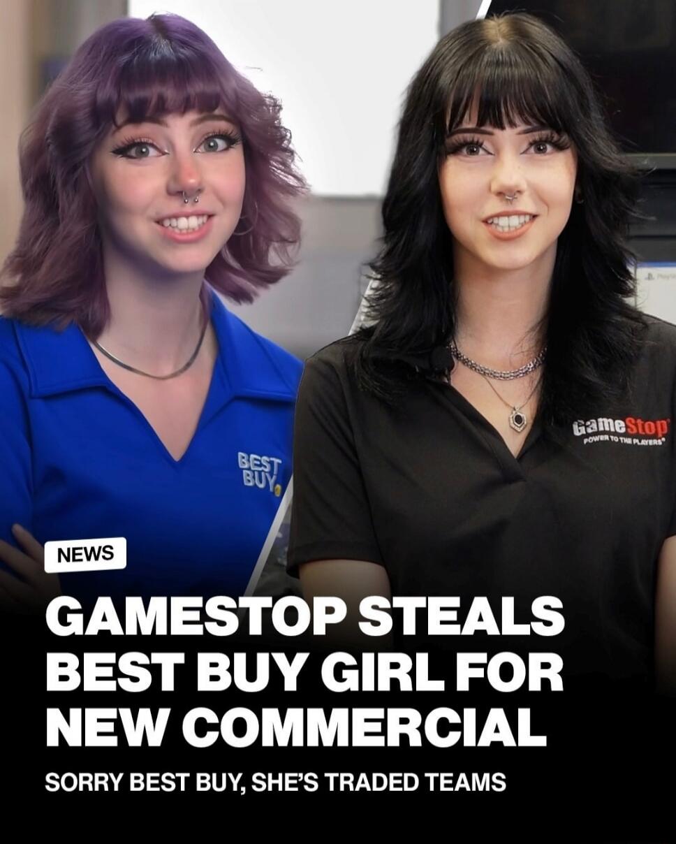 NEWS GAMESTOP STEALS BEST BUY GIRL FOR NEW COMMERICAL
SORRY BEST BUY, SHE'S TRADED TEAMS