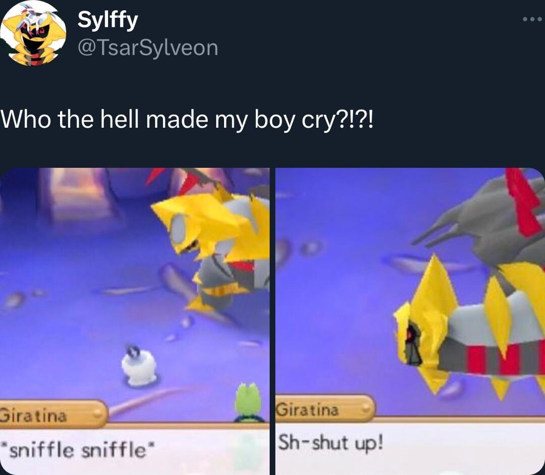 Sylffy TsarSylveon Who the hell made my boy cry