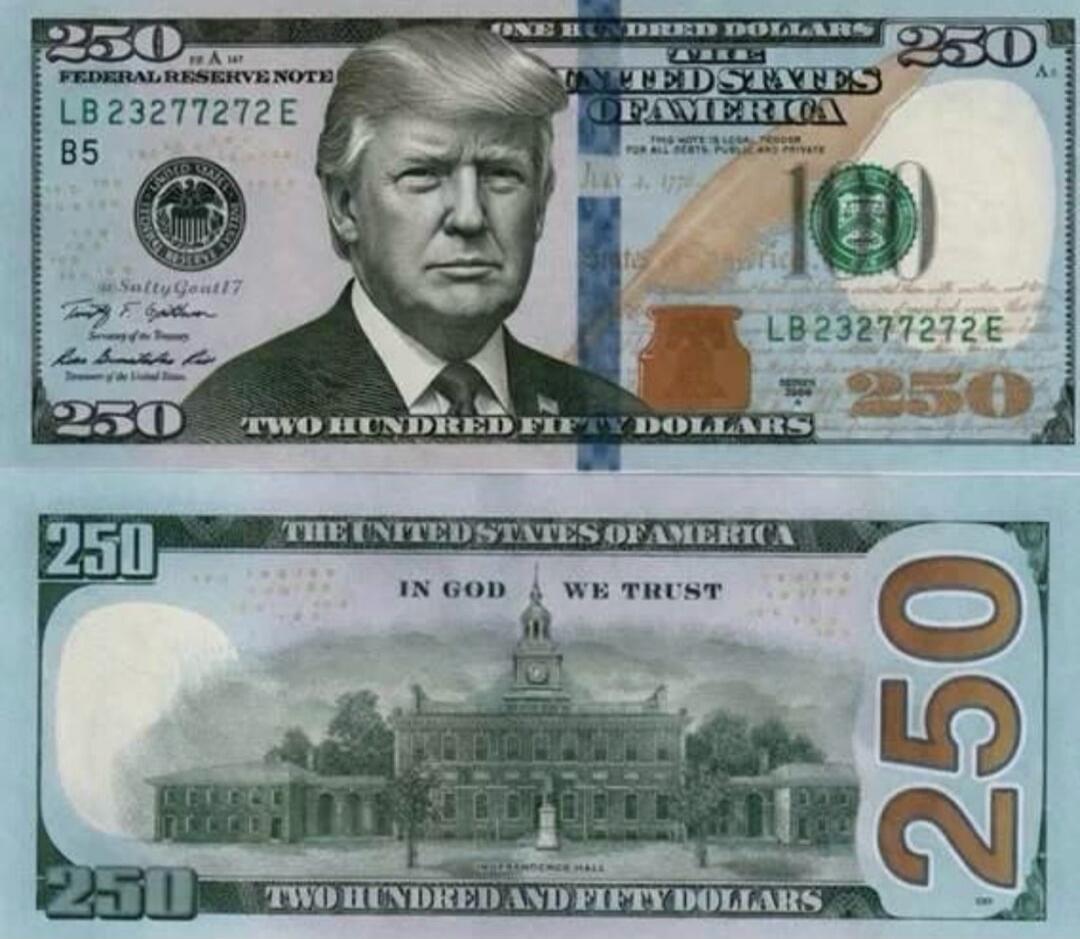 250 FEDERAL RESERVE NOTE LB 23277272 E B5 SaltyGoat17 TWO HUNDRED FIFTY DOLLARS ONE HUNDRED DOLLARS UNITED STATES OF AMERICA THIS NOTE IS LEGAL TENDER FOR ALL DEBTS, PUBLIC AND PRIVATE July 4, 1776 IN GOD WE TRUST INDEPENDENCE HALL THE UNITED STATES OF AMERICA