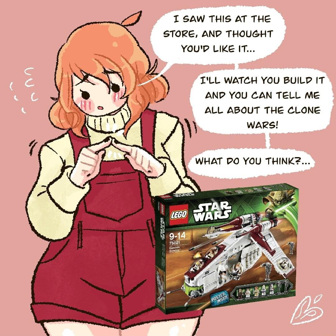 1 5AW THIS AT THE STORE AND THOUGHT YOUD LIKE IT TLL WATCH YOU BUILD IT ANP YOU CAN TELL ME ALL ABOUT THE CLONE wags mm PO YOU THINKZ