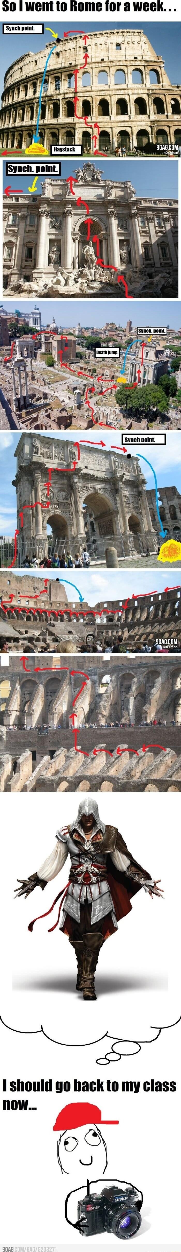 30 went to Rome for aweek I should go back to my class now J 9BAC