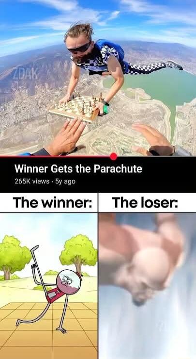 Winner Gets the Parachute 265K views 5y ago The winner The loser g