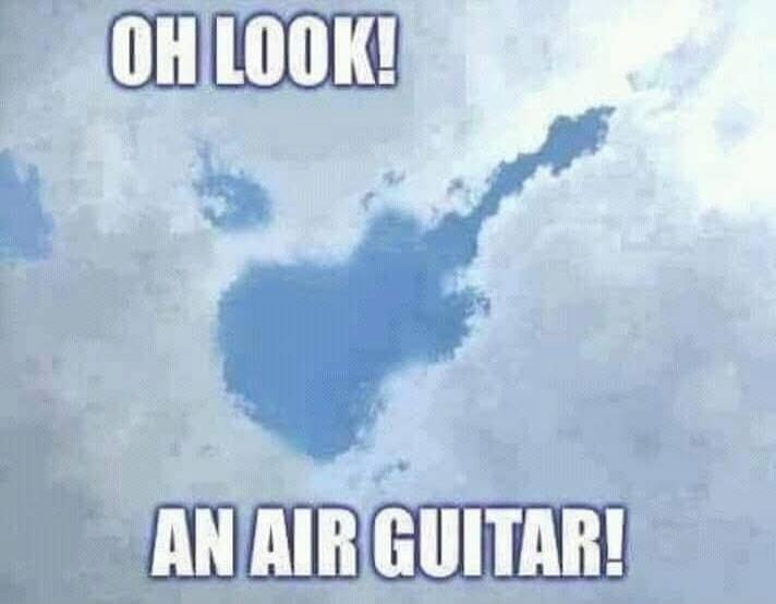 OH LOOK! AN AIR GUITAR!