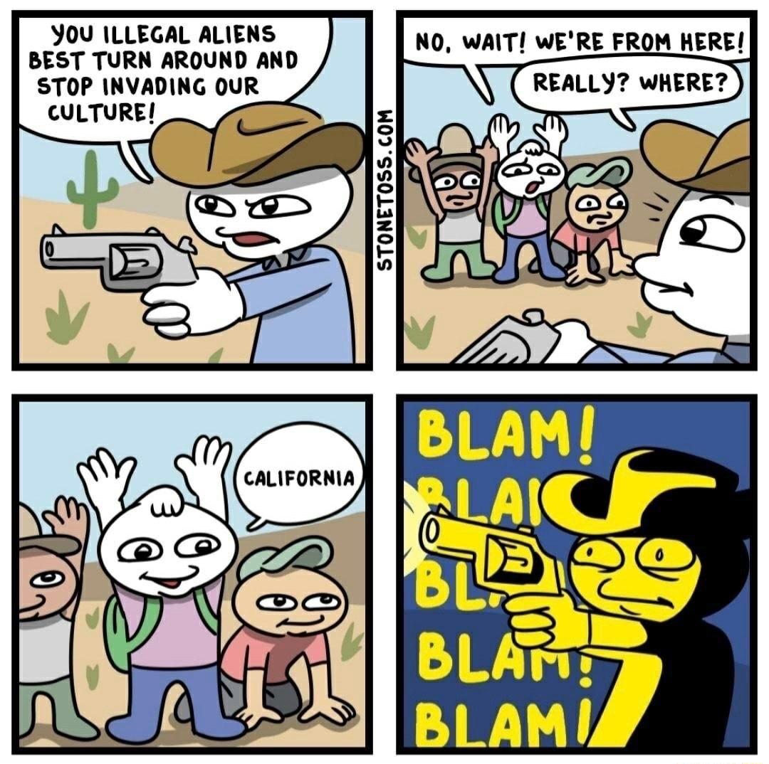 YOU ILLEGAL ALIENS BEST TURN ARQUND AND STOP INVADING OUR NO WAIT WERE FROM HERE