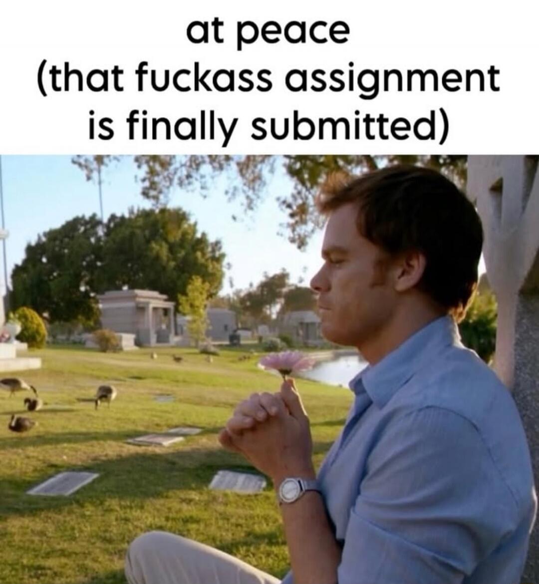 at peace (that fuckass assignment is finally submitted)