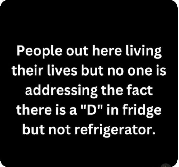 People out here living their lives but no one is addressing the fact there is a 