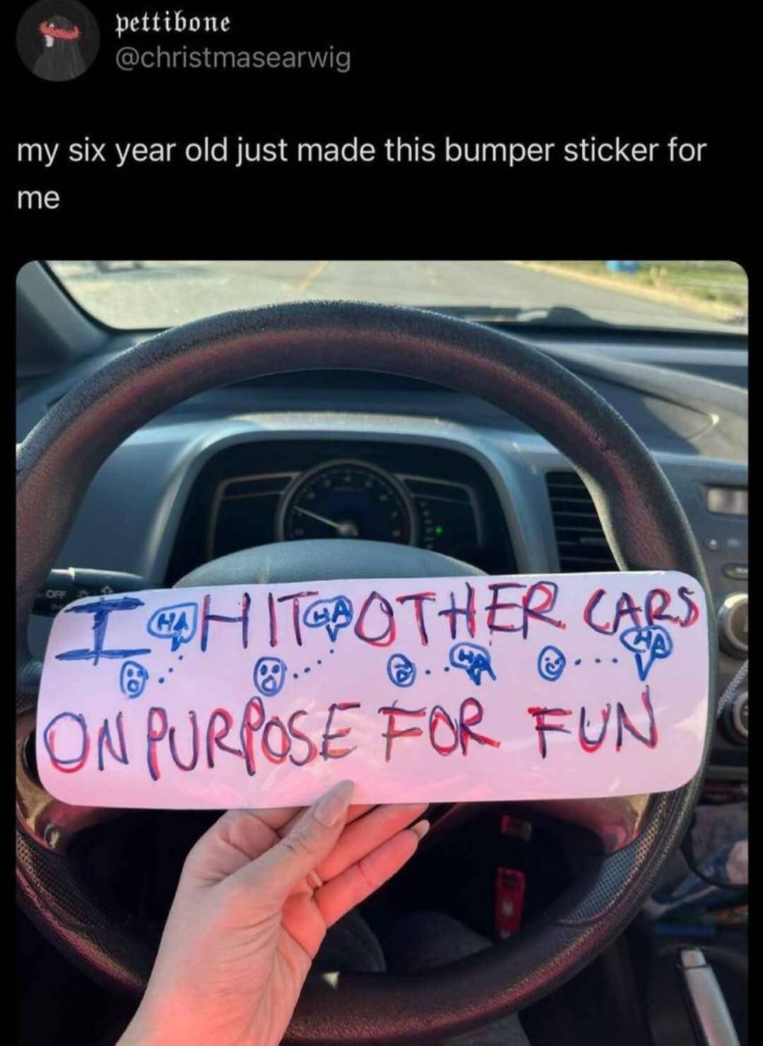 g bettibone my six year old just made this bumper sticker for me