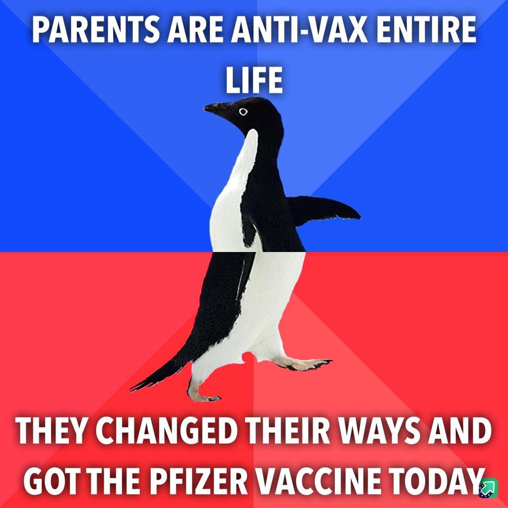 PARENTS ARE ANTI VAX ENTIRE 13 11134 CHANGED THEIR WAYS AND GOT THE PFIZER VACCINE TODAY