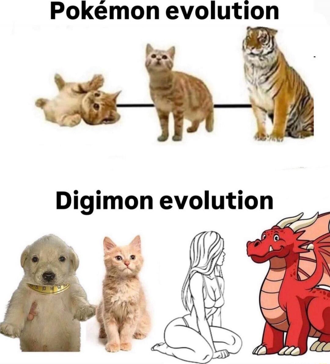 Pokémon evolution

Digimon evolution