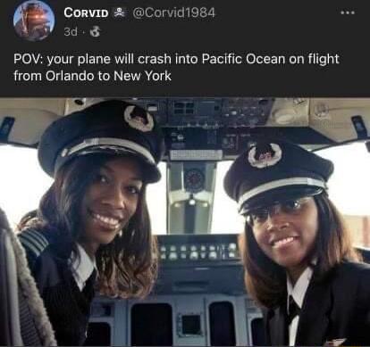 Corvip Corvidi984 308 POV your plane will crash nto Pacific Ocean on flight from Orlando to New York