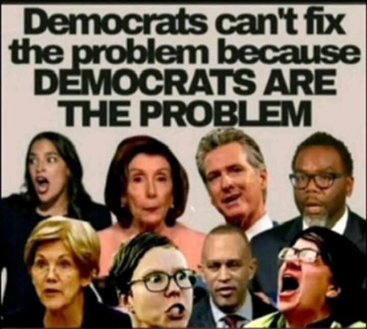 Democrats can't fix the problem because DEMOCRATS ARE THE PROBLEM